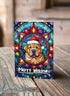 Shar Pei in a Santa Hat Christmas Card
